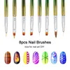 Piecesset of Nail Brush Pen Målningsuppsättning Används för att rita mönster Set Art Tools Brushes7743621