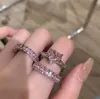 anel de casamento topázio rosa