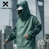 11 BYBB'nin Koyu Hip Hop Mektubu İşlemeli Kalın Kapüşonlu Tişörtü Erkek Harajuku Streetwear Hoodies Rahat Pamuk Kazak 211014