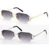 Vente de lunettes de soleil sans monture vintage Piccadilly irrégulière sans cadre diamant coupe lentille lunettes rétro mode avant-gardiste design uv400 291w