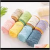 Kläder Tyg Apparel Drop Leverans 2021 100g 19 Rainbow Segment färgad 5 Strand Ull DIY Handgjord stickad Baby Sweater Hatt Scarf Sofa Cushio