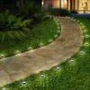 Luzes de corda solar ao ar livre Luzes impermeáveis ​​Mini Ground Spike Light Pathway Cena Layout LED Garden Gramn Spotlight