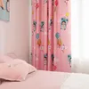 Semi Blackout Zasłony do sypialni Pink Curtain Thermal Izolowane Drukowane Drapes Salon Dekoracja Home Decoration 2 Panel