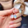 Leechee Opal drop earring for womensionsary Gift 8*10mm Noutral Colorful Gemstone Fine Jewelry Real 925 Sterling Silver