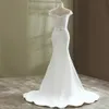 Elegante Sexy Estilo Simples Barco Pescoço Sereia Vestido de Noiva 2021 Robe de Mariee Vestidos Noiva Vestido de Casamento Vestido Novia