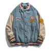 Erkek Ceketler Unisex Moda Büyük Boy Hip Hop Varsity Beyzbol Ceket Gevşek Fit Erkek Arkadaş Kabanlar Kadife Kampüs Letterman Ceket Için