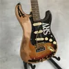 Özel Mağaza Masterbuilt Sınırlı Sayıda ST Elektro Gitar Stevie Ray Vaughan Tribute SRV Numarası Bir Vintage Kahverengi Bitmiş