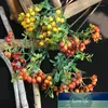 Flores decorativas Grinaldas Artificial Berry Branch Christmas Home Decor Fruit Ramos Acessórios Decoração Falso Plant1