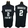 Personalizado Retro Devin Booker # 2 High School Basquetebol Jersey Masculino Costurado tamanho azul S-4XL Qualquer nome e número de qualidade superior