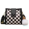 Evening Bags Clashing Color Fashion Lady Carrying One Shoulder Bag. Winter Span Plaid