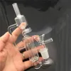 2 pcs de vidro reciclador Bong 14mm mão queimador de óleo Bong Dabilidade de favo de mel com tubos de queimador de óleo de vidro e tigela de tabaco