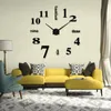 Wandklokken Woonkamer Decoratie Slaapkamer 3D Stickers DIY Clock Personality Home Mirror Mute