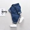 Jumpsuits Baby Girl Boy Short Sleeve Long Pants Cool Denim Romper Clothes Toddler Kids Blue Jeans Jumpsuit4065197