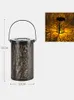 LED Solar Energy Courtyard Outdoor Bedroom Hallow Out Lantern Hanging Tree Lamp Night Light - Type A