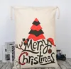 Christmas Santa Sacks Canvas Cotton Bags Large Organic Heavy Drawstring Gift Bag Personalized Festival Party Xmas Decoration SN2879