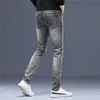 Осенние мужские джинсы дизайнерские брюки бизнес-досуг брюки хлопчатобумажные тонкие ноги эластичные моды классика 2021 2022 стиль брюки джинсовая мужчина темно-серый цвет пульс размер W28-W38