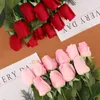 Dekorativa Blommor Kransar 1 Branch Romantisk Konstgjord Silk Små Rose Bud Home Decor Party Bröllopsdekoration Holding Fake 2021