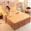 韓国のバージョンのベッドスカートテキスタイルベッドシート家庭用寝具大型マットレスベッドベッドスプレッド花枕カバーF0235 210420