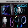 6 Pin 12*12*2.5cm RGB Colorful LED Cooling Fan for Computer Case