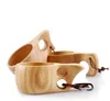 60pcs/lot Kuksa Cup Finland Handmade Portable Wooden Mug Cups for Coffee Milk Water Mugs Tourism Gift SN2818