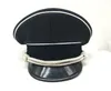 Cappelli larghi brim seconda guerra mondiale tedesca agente di elite cappello viso cappello nero pipa mento cavo argento 57 58 59 60 61 cm Riproduzione militare 5370460