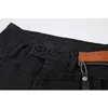 Черные джинсовые брюки Уличная одежда Стиль на молнии дизайн карандаш джинсы брюки женские высокие талии корейские расслабиться ковбой корсет брюки 210417