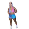 Lato Kobiety Dwa Kawałki Spodnie Yoga Stroje Seksowne Wyliczenia Drukowane Dresy Moda Crop Top Spodenki Swimweear Garnitury Klub Nightclub Odzież