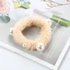 Scrunchie растягивающие повязки Женщины девушки эластичные искусственные мех жемчужные полосы волос аксессуары привязки волос кольцо головной убор 50 шт. 1574 B3