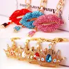 Creative crafts kiss red lips mouth car keychain Jewelry crown lady bag accessories metal pendant gift romantic