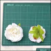 Decorative Flowers & Wreaths Festive Party Supplies Home Garden 11Cm Large White Peony Artificial Silk Flower Heads For Wedding Decoration D