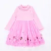 Girls Dr2021 Spring PrincDrGirls Long Sleeve Floral Lace Summer Kids Dresses For Girls Costume 4 6 8 10 12 13 Years X0803