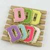 Mix Color Chenille Fabric Gold Glitter Letters Patches Towel Embroidery Rainbow Gritt Alphabet Iron on Lovely Sticker Name Clothing DIY Accessory