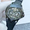 Lyxdesignmän Titta på Big Dial Swiss Geneva Mens Watches Top Brand Man Quartz Wristwatch Excalibur Spider Model Red Blue Black Wristwatches Sports Clock6063701