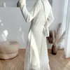 Deux pièces ensemble femmes O cou à manches longues à lacets arc asymétrique pulls robe + taille haute irrégulière maille jupes femme costume 210514