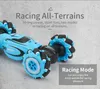 Electric/RC Car Childrens toy gesture induction music dance remote control car deformation double-sided stunt off-road drift cars Christmas gift 240314