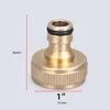 Watering Equipments Universal Slangen Tap Connector Messing 34quot 1quot Draad Water Tube Snap Adapter Fitting Garden Quick4839361