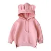 Autunno Neonati maschi e femmine Camicia con cappuccio Bambini Giacca solida per bambini Felpa in pile di cotone Giacche per bambini per ragazze 210515