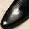 Nouveau luxe mode hommes chaussures mariage mocassins noir qualité en cuir véritable mariage affaires sans lacet chaussures habillées hommes chaussures décontractées