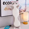 110cm 큰 소시지 고양이 플러시 장난감 박제 동물들이 kawaii 플러시 부드러운 인형 수면 베개 베이비 동반자 생일 선물 210724