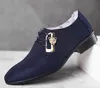 Chaussures de robes de créateurs pour hommes classiques Fashion Elegant Formeal Wedding Slip on Office Pu Leather Oxford Shoe for Mens Luxurys Black Brown Plus Size 38-48