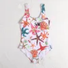 2021 Luxurys Designers Damska Dress Bikini Sexy Plaża Bikinis Lato Plits Swimsuit List Mody Drukowane Strappy Siamese Split Style Swimwear One Piece S-XL # 22