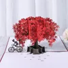 Cartes Pop-Up 3D fleurs carte d'anniversaire cadeaux d'anniversaire carte postale érable cerisier Invitations de mariage cartes de voeux
