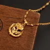 Ciondolo Dubai Collana da donna in oro pregiato G/F per ragazze, gioielli per feste Africa/Arabrose Sweetheart rose Flower Gifts