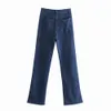 Straight Baggy Jeans voor Vrouw Hoge Taille Mode Blauw Denim Losse Moeder Broek Kleding Vintage Streetwear Stripe 210520