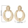 Rétro circulaire anneau goutte d'eau boucles d'oreilles femmes affaires Style or européen Punk rond alliage costume boucle d'oreille bijoux accessoires