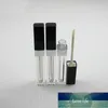 30st 3,5 ml Tom läppglansrör Plast Lipglossflaska Container Black Cap Square Small LipGloss Wholesale