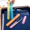 Badrum Förvaring Travel Portable Cartoon Pattern Teeth Hygiene Hälsa Mini Plast Tandborste Box Väska