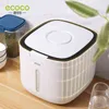 ECOCO 5/10KG Kitchen Nano Bucket Insect-proof Moisture-proof Sealed Rice Grain Pet Food Storage Container Box 211102