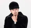 New men and women Genuine real natural Mink Fur Hat adult hand made warm Winter Baseball cap Q0911