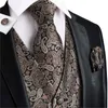 Men's Vests Hi-Tie Mens Suit Vest Brand Designer Formal Business Dress Slim Fit Gilet Male Sleeveless Waistcoat VE-0007